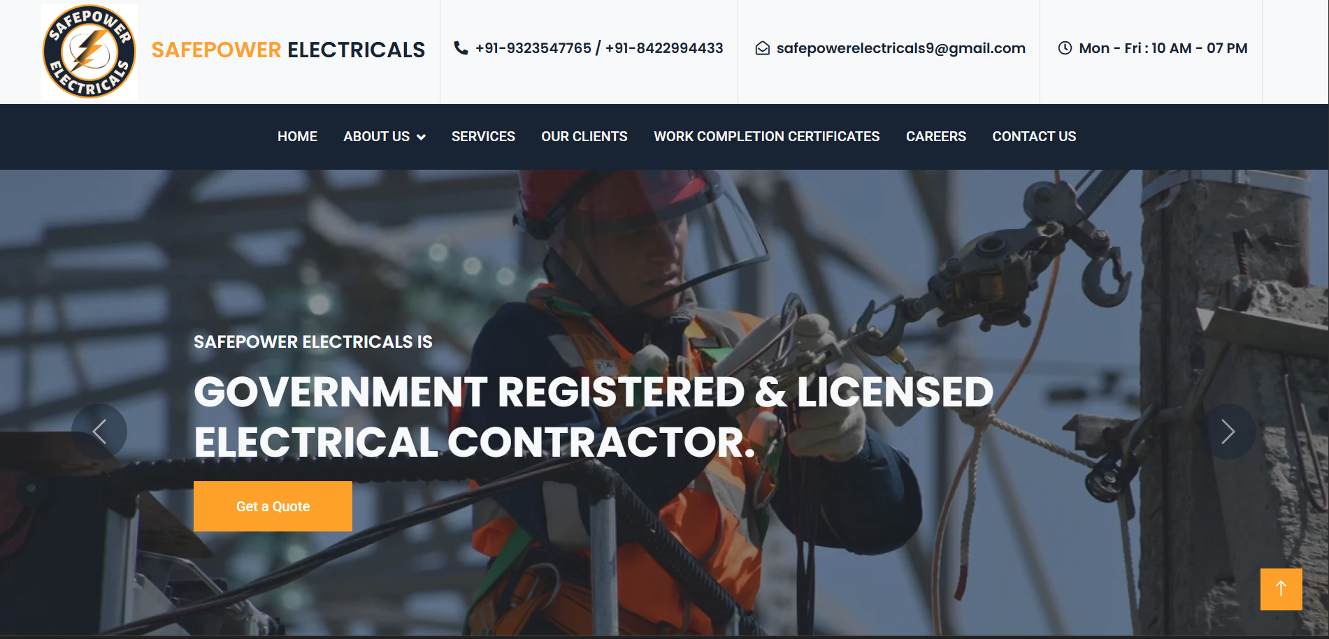 Website Project - Safepower Electricals
